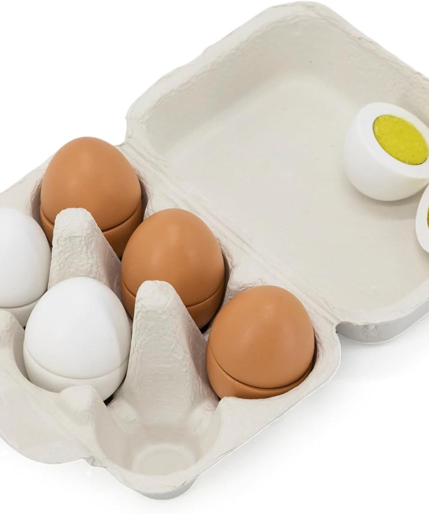 Viga 44752 Wooden Cutting Eggs Playset 6-Pieces