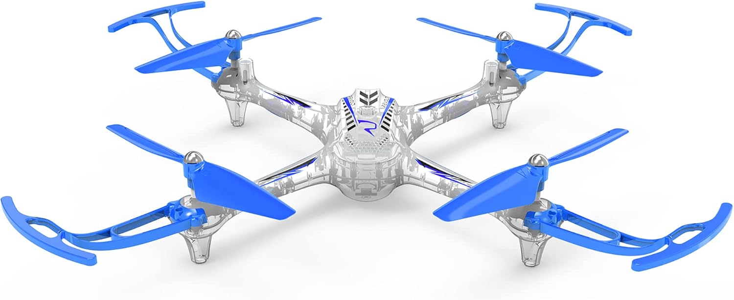 SYMA 4 Channel Auto Hover RC Stunt Drone, REVOLT R/C X15T Night Hawk, 16 Stunts, 6 Light Patterns, One-Key Takeoff & Landing, Altitude Hold, Blue/Orange, Ages 8+