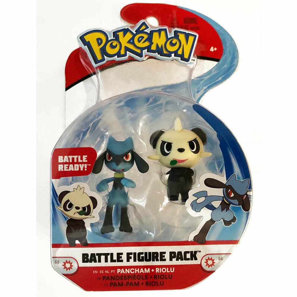 Pokémon Battle Figure Pack Pancham And Riolu, Multi Color, 95007