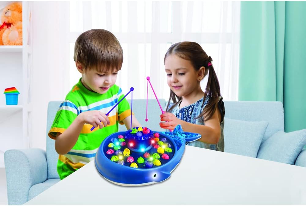 Merchant Ambassador Magical Whale Fishing Game ! Light and Music ! Kids Action Game ! Age 3 & Above! Girls and Boys