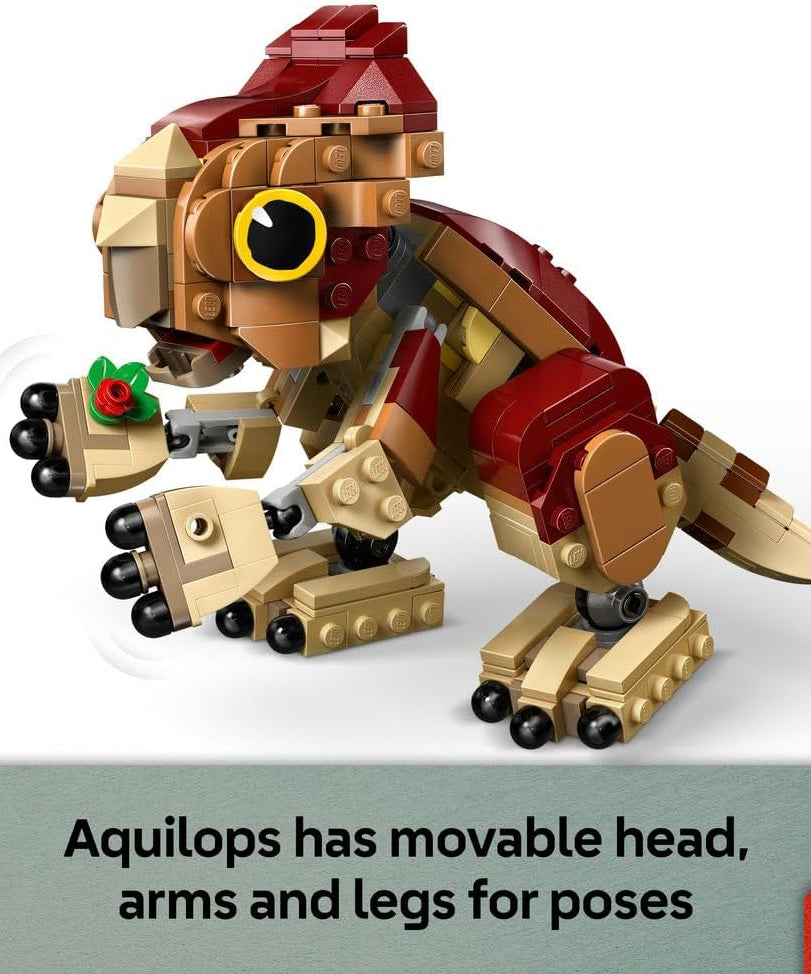 LEGO Jurassic World Baby Dinosaur Dolores Aquilops Play Display Toy Dinosaur Figure incl Plant with Flowers Gift for 7+ Year Old Boys Girls Rebirth Movie Fans 76970