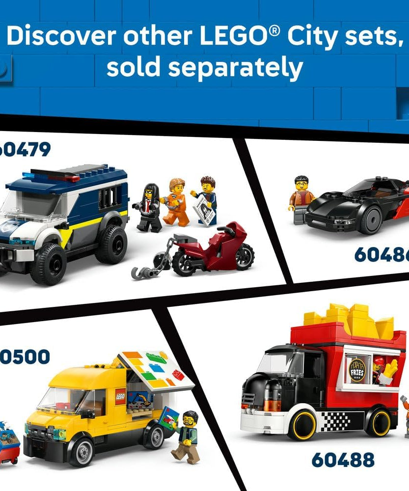LEGO City Hot Rod - Race Car Toy w/a Driver Minifigure & Folding Roof - Fine Motor Skills Building Set - Small Birthday Gift Idea for 5+ Year Old Boys - 60485