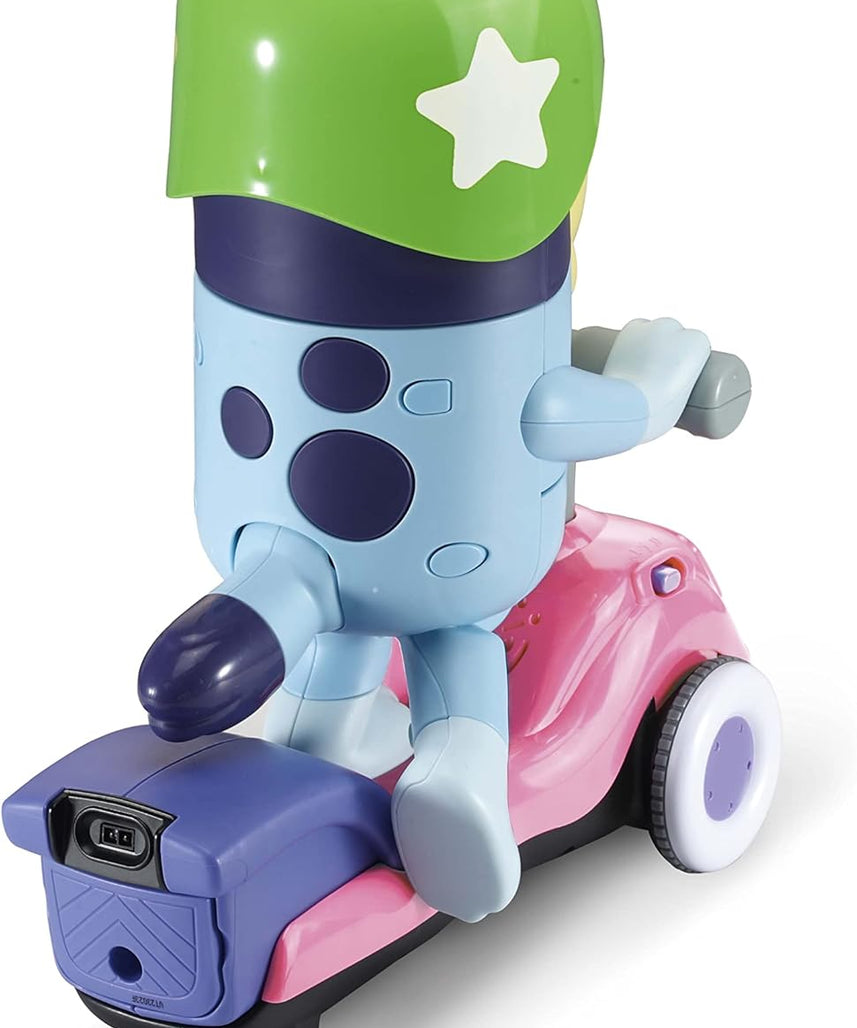 VTech Bluey Scooter Time Bluey, Interactive Toddler Toy with Music, Sounds and Phrases from the TV Show, Educational Play, Motor Skill Development, Dance and Copycat Games, Ideal Gift for Kids Ages 3-5 Plus, Blue