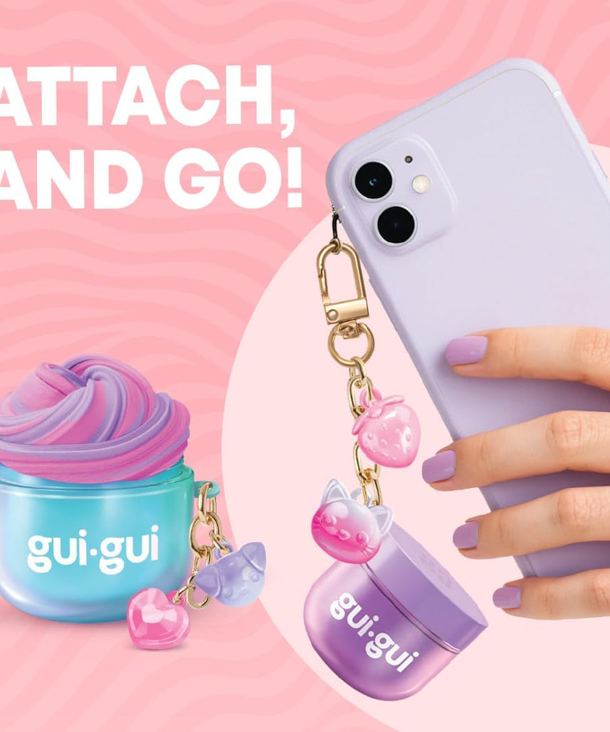 Gui Gui Slime Mini Single Pack Sensory Slime Toy, Pocket Sized DIY Slime Kit with Sparkly Charms, Scented Stretchy Slime & Surprise Collectible, 6 Years+