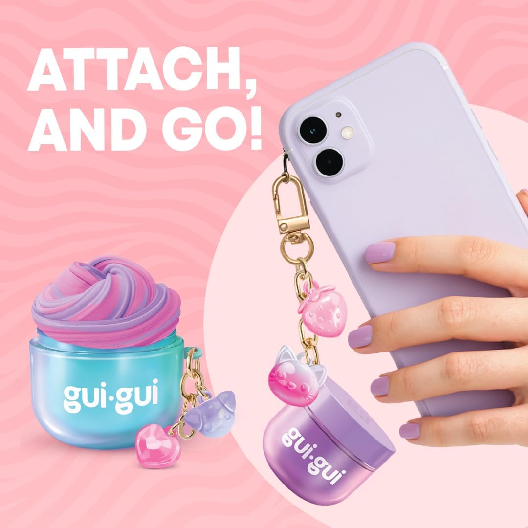 Gui Gui Slime Mini Single Pack Sensory Slime Toy, Pocket Sized DIY Slime Kit with Sparkly Charms, Scented Stretchy Slime & Surprise Collectible, 6 Years+