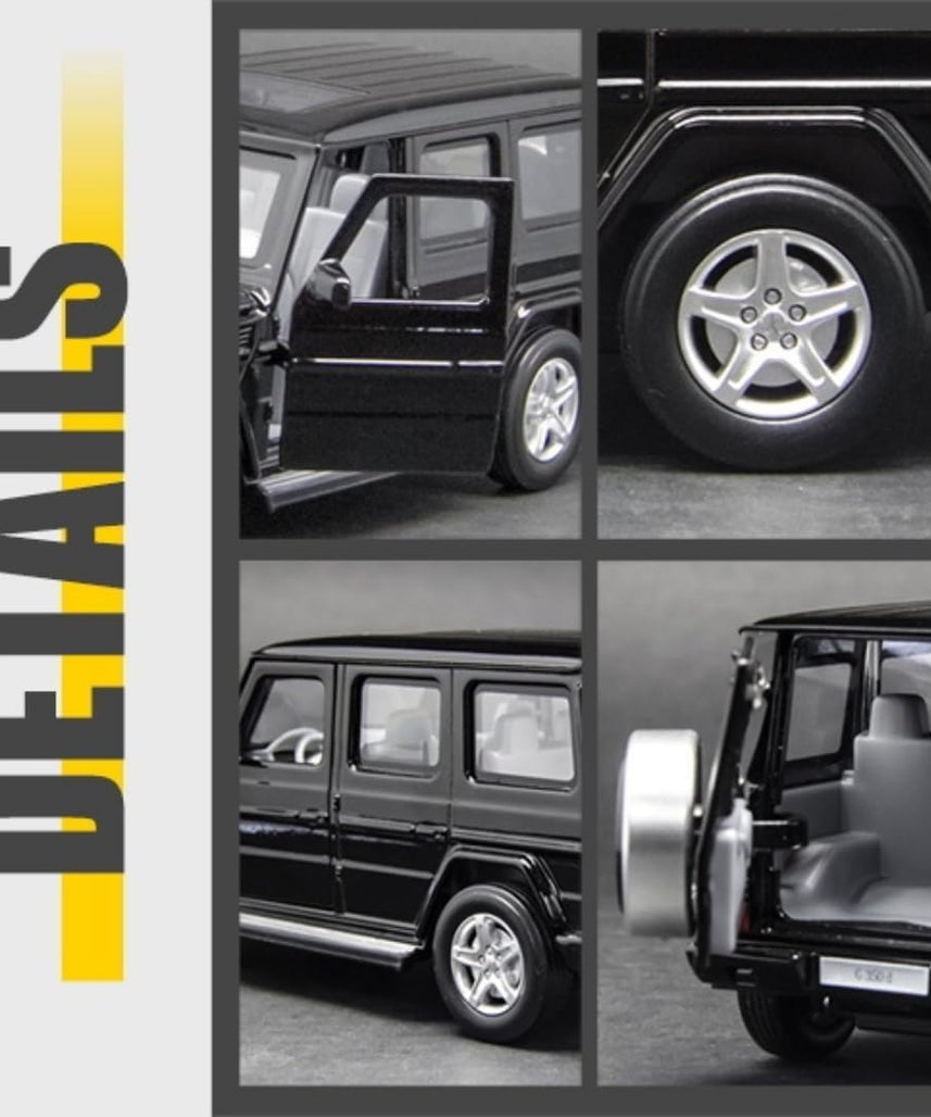 D-Power Mercedes-Benz G350D Die-Cast Model Car – 1:32 Scale, Black, Pull-Back Metal SUV Toy, Ages 3+