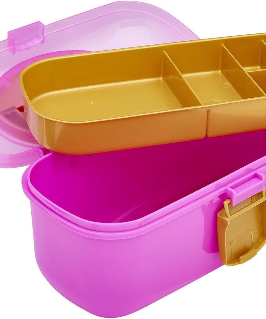 Shimmer N Sparkle 2-in-1 Hair & Body Creations Caddy, Complete Styling Kit with Hair Colors, Extensions, Tattoos, Chalk & Accessories, Portable Creativity Set for Kids Ages 8+
