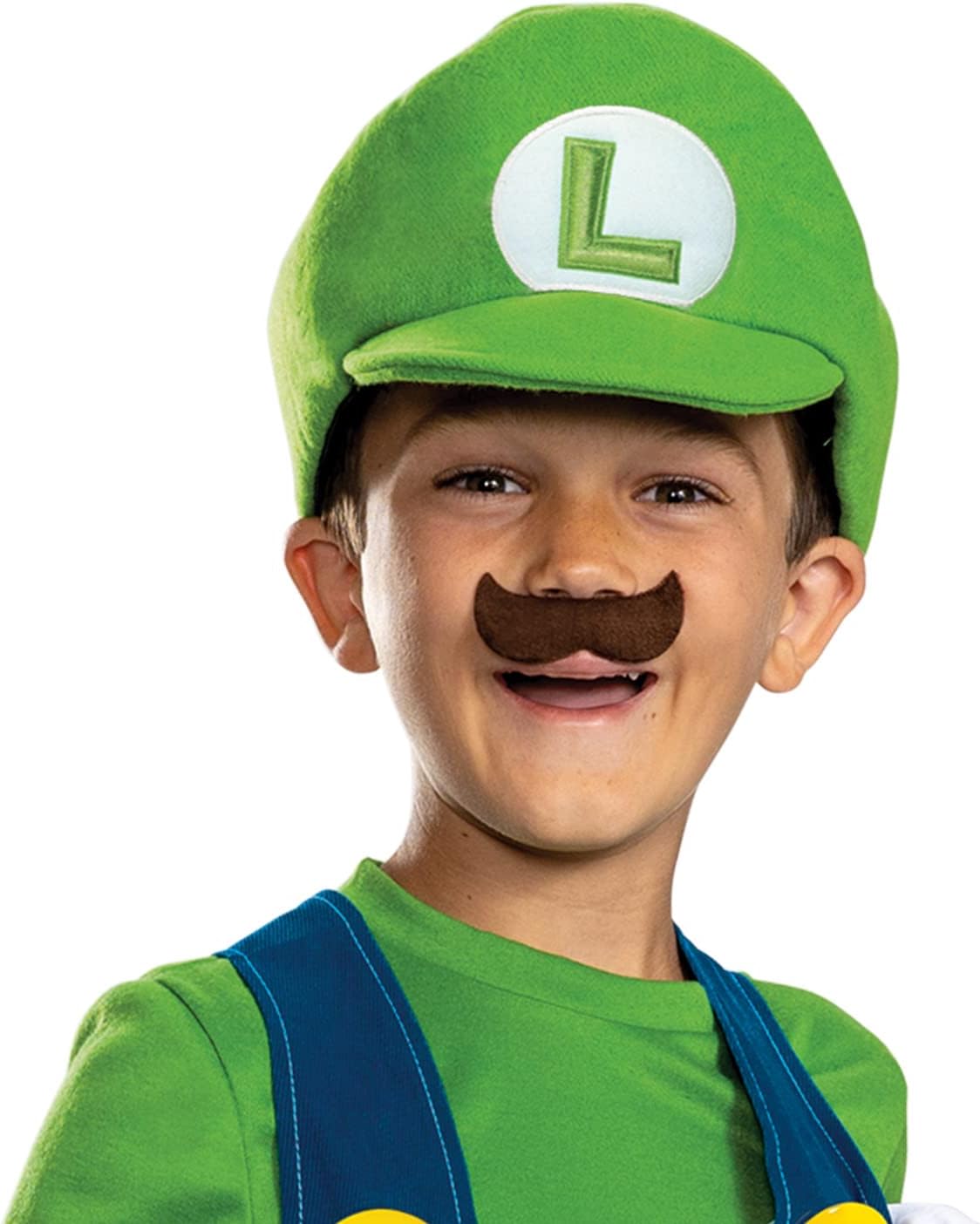 Disguise Luigi Costume for Kids, Official Super Mario Bros Costume and Accessories for Children, Size (4-6)