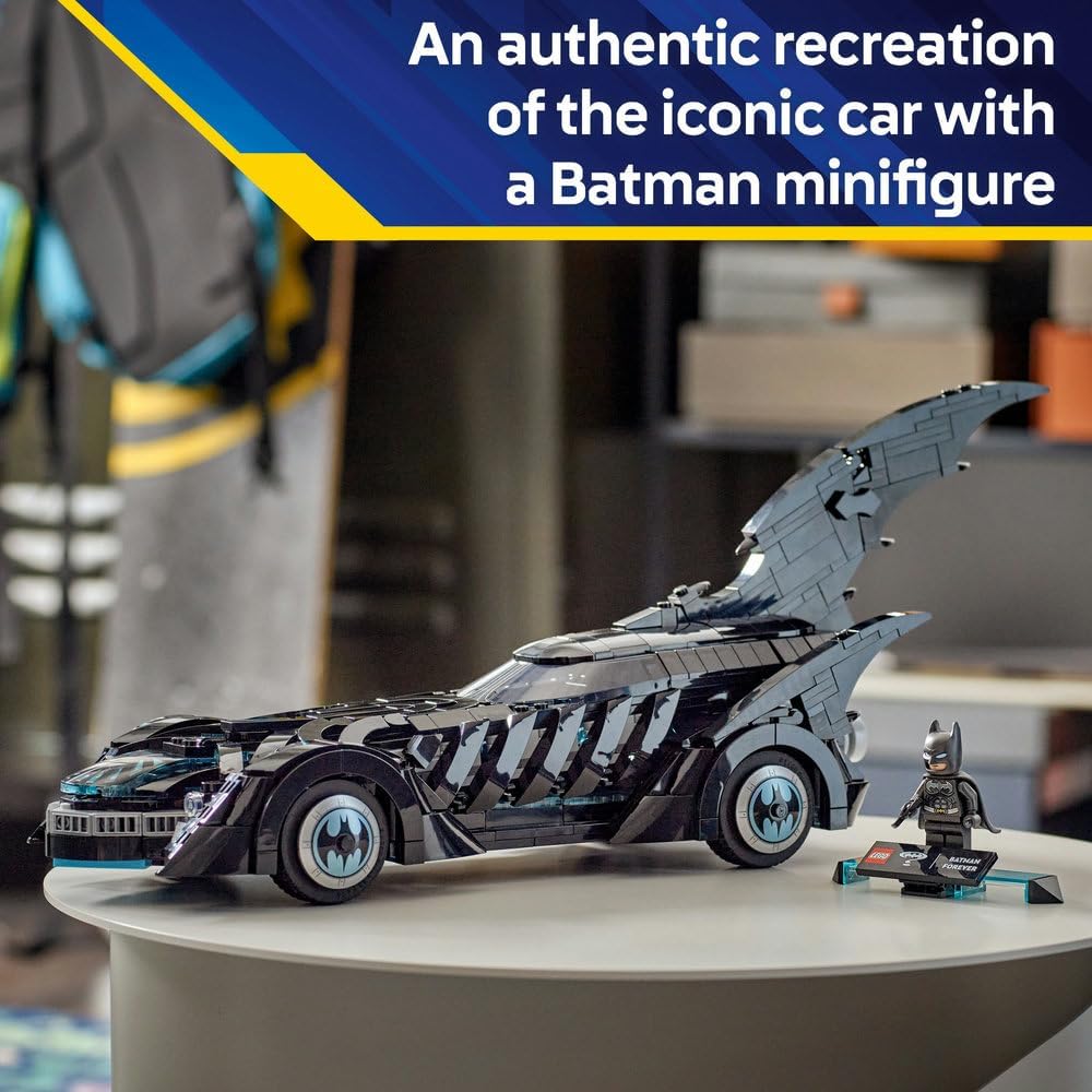LEGO DC Batman Forever Batmobile - Super Hero Car Toy with a Minifigure - incl. an Opening Cockpit & Detailed Interior - Gift for 12+ Year Old Boys, Teenagers & Adult Fans - 76304
