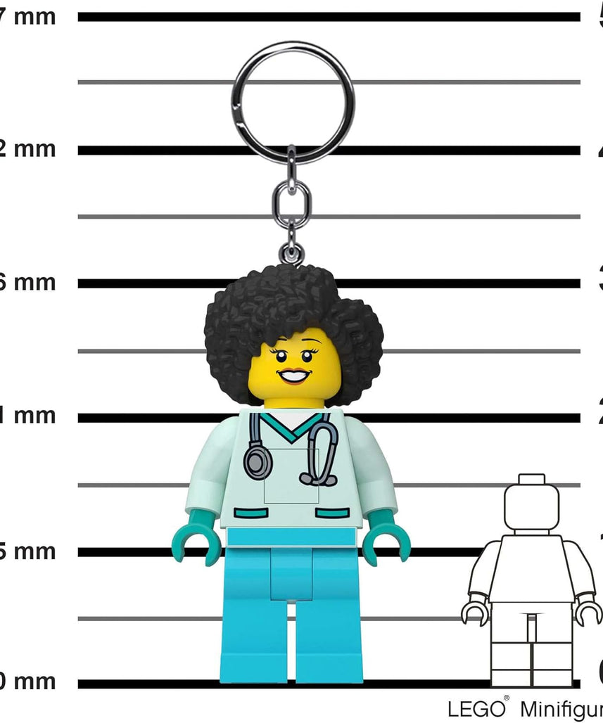 Lego IQ Minifigures Keychain Light Medical Profes_Dr. Flieber