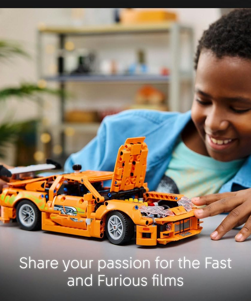 LEGO Technic Fast and Furious Toyota Supra MK4 Toy Car - 6 Cylinder Engine & Opening Doors - Model Kits for 9+ Years Old Boys & Girls or Adult Motorsport Fans - Ramadan Gift Idea - 42204