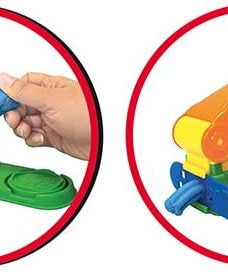 Simba Art & Fun Dough Press, 3 x 50g Modelling Dough with Templates and Knife for Kids 3+