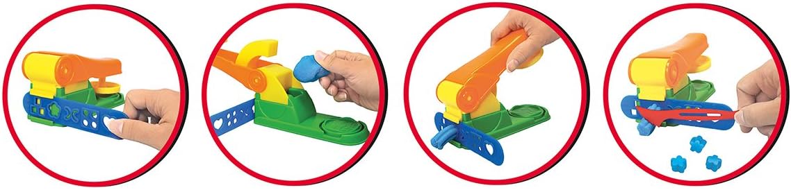 Simba Art & Fun Dough Press, 3 x 50g Modelling Dough with Templates and Knife for Kids 3+