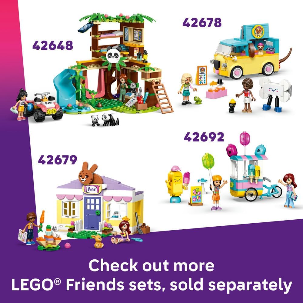 LEGO Friends Axolotl Adventure Boat Toy - incl. 2 Mini Dolls, 2 Cute Animal Figures, Plants, Flowers & Accessories - Birthday Gift for 5+ Year Old Girls - 42681
