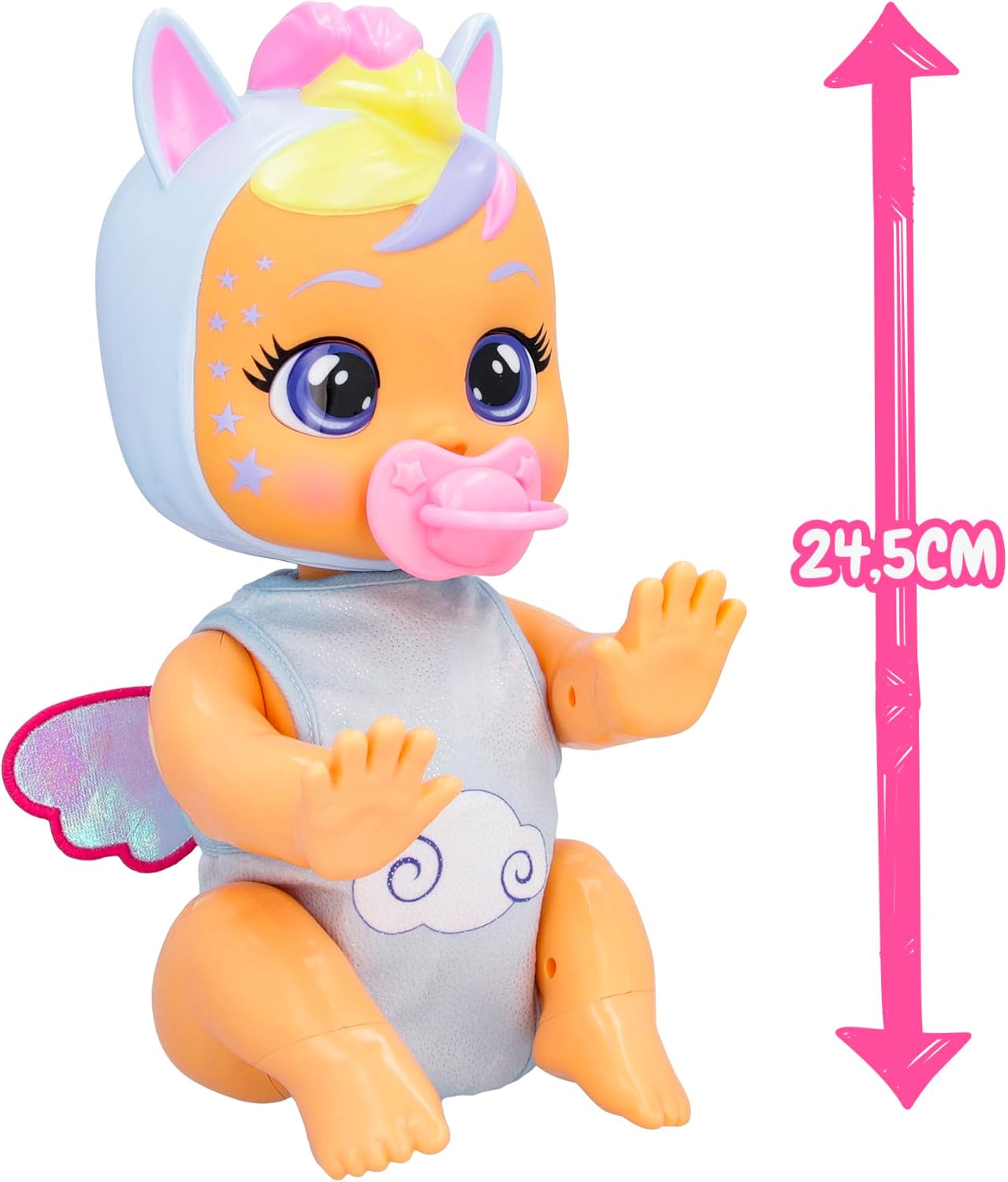 Cry Babies Crawling 4 Pattes Jenna, Crawls & Giggles, With 30+ Baby Sounds, Includes Accessories, 1 Years+