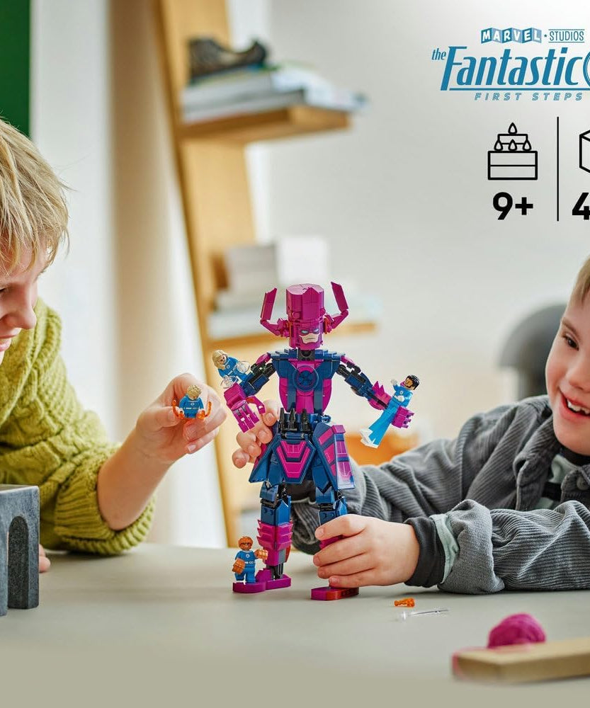 LEGO Marvel Fantastic Four vs. Galactus Construction Figure - Building Toy with Reed Richards, Invisible Woman, The Thing & Human Torch Minifigures - Movie Set for 9+ Year Old Boys & Girls - 76316