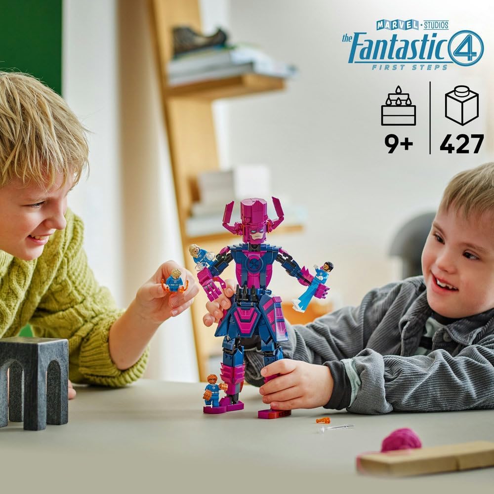 LEGO Marvel Fantastic Four vs. Galactus Construction Figure - Building Toy with Reed Richards, Invisible Woman, The Thing & Human Torch Minifigures - Movie Set for 9+ Year Old Boys & Girls - 76316