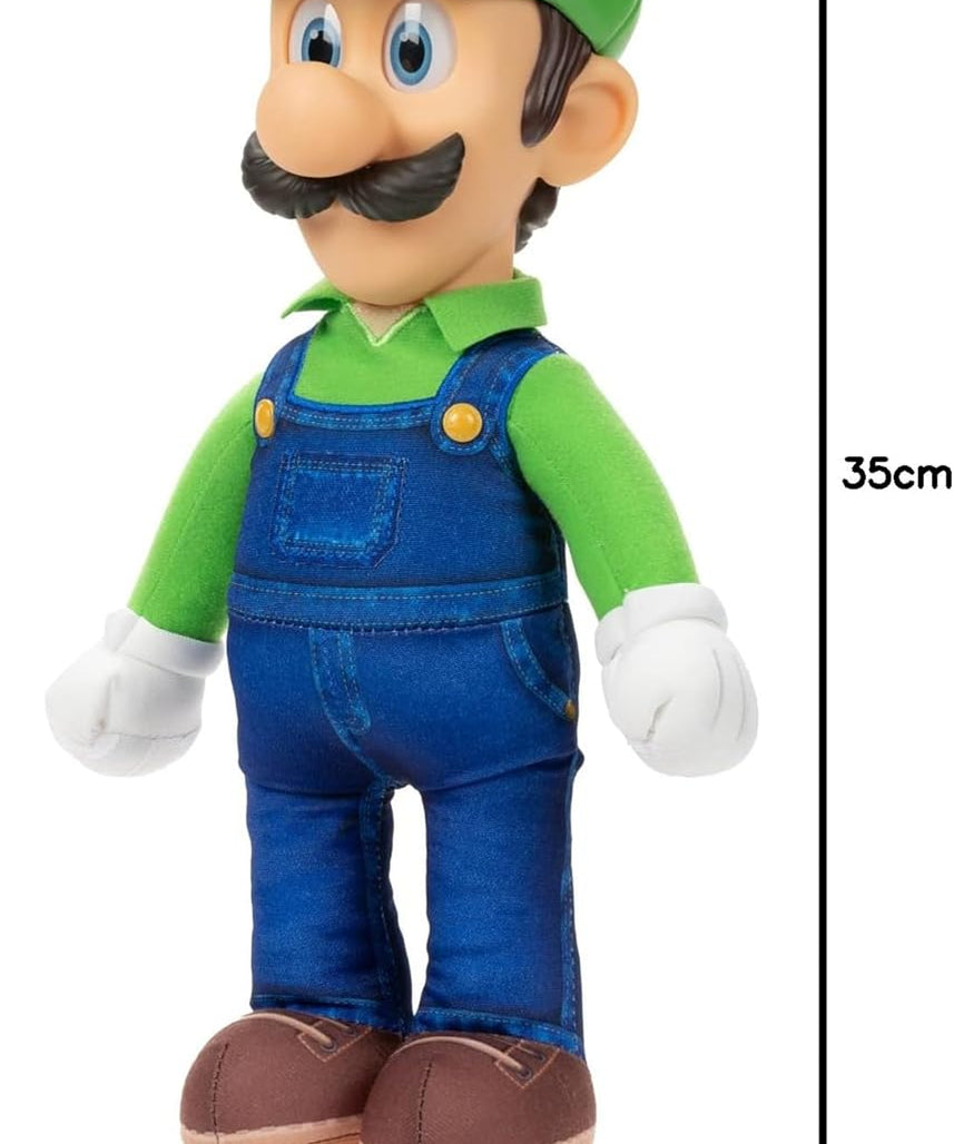 دمية لويجي من فيلم سوبر ماريو برذرز، مقاس 15 بوصة، قابلة للتحريك، مفصلية، دقيقة، قابلة للعناق، قابلة للتجميع