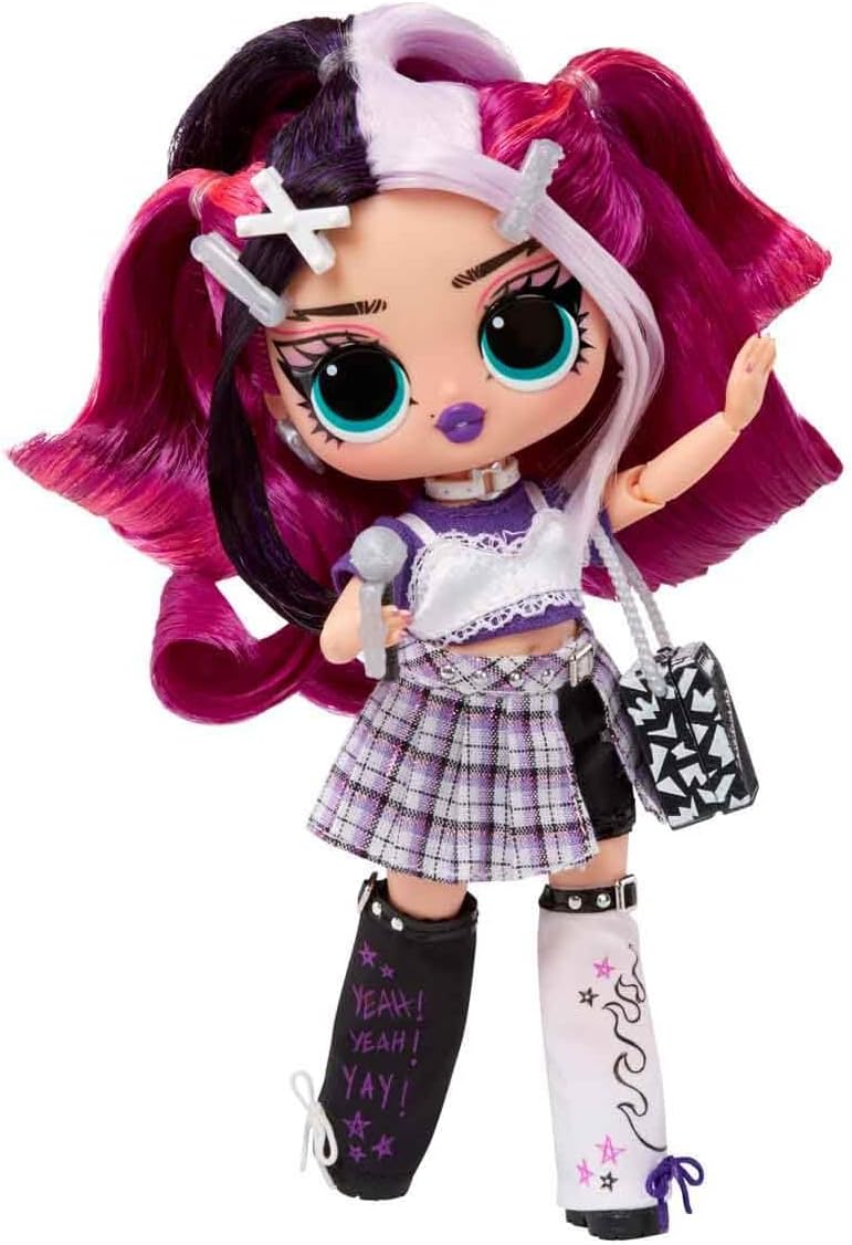 L.O.L. Surprise Tweens Series 4 Fashion Doll Jenny Rox with 15 Surprises, Collectible Articulated Doll with Accessories, Hairbrush, Microphone, Purse, and Doll Stand, Ages 3+