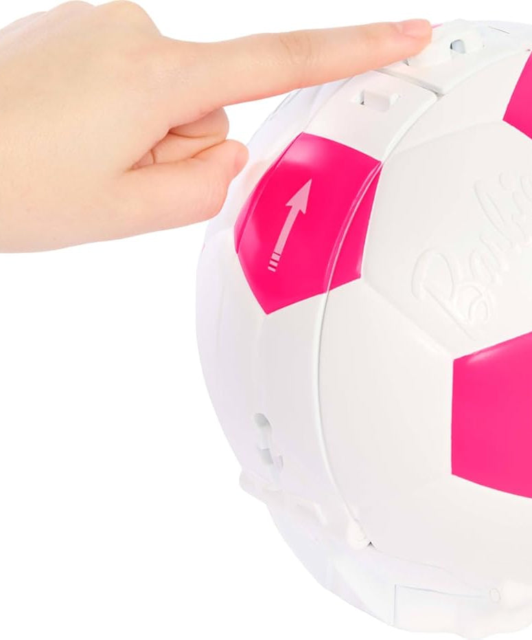 Barbie Team Roll and Reveal Soccer Player Doll and Accessories with Brunette Fashion Doll & 8 Surprises and a Soccer Ball Encasement