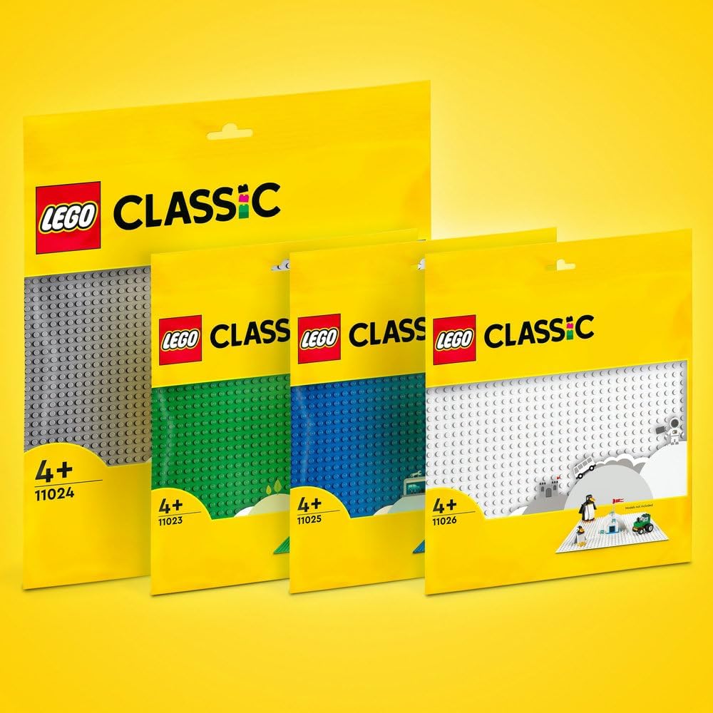 LEGO 11025 Classic Blue Baseplate, Construction Toy for Kids, Building Base, Square 32x32 Build and Display Board