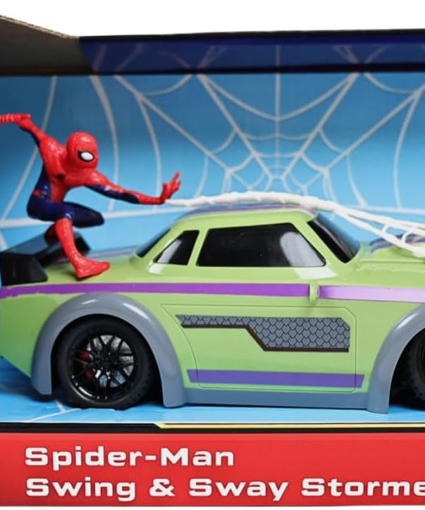 Marvel Spider-Man Swing & Sway Stormer RC - 2.4 GHz Full Function Remote Control Car for Kids - Official Disney Marvel Avengers Toy Vehicle - Ages 3+