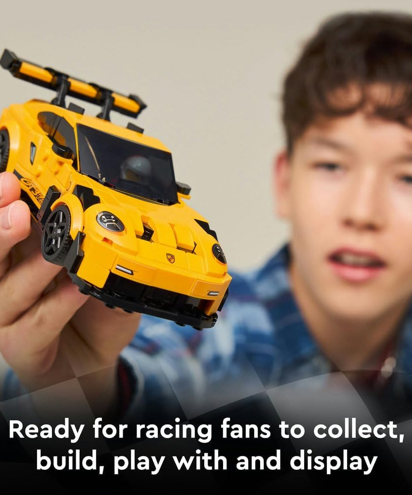 LEGO Speed Champions Porsche 911 GT3 RS Super Car Toy - Car Model Kit with a Driver Minifigure - Birthday Gift for 9+ Year Old Boys - 77239