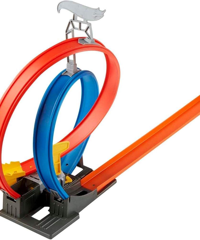 Hot Wheels Energy Track Set with Double Loop, Ring of Fire & 1 Vehicle – 5+ Years
