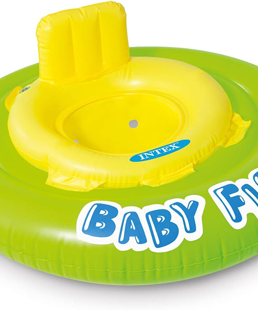 Intex Baby Swimming Float 76cm – Soft Seat, Headrest, Leg Support, Safety Valves for 1-2 Years (Up to 15kg)