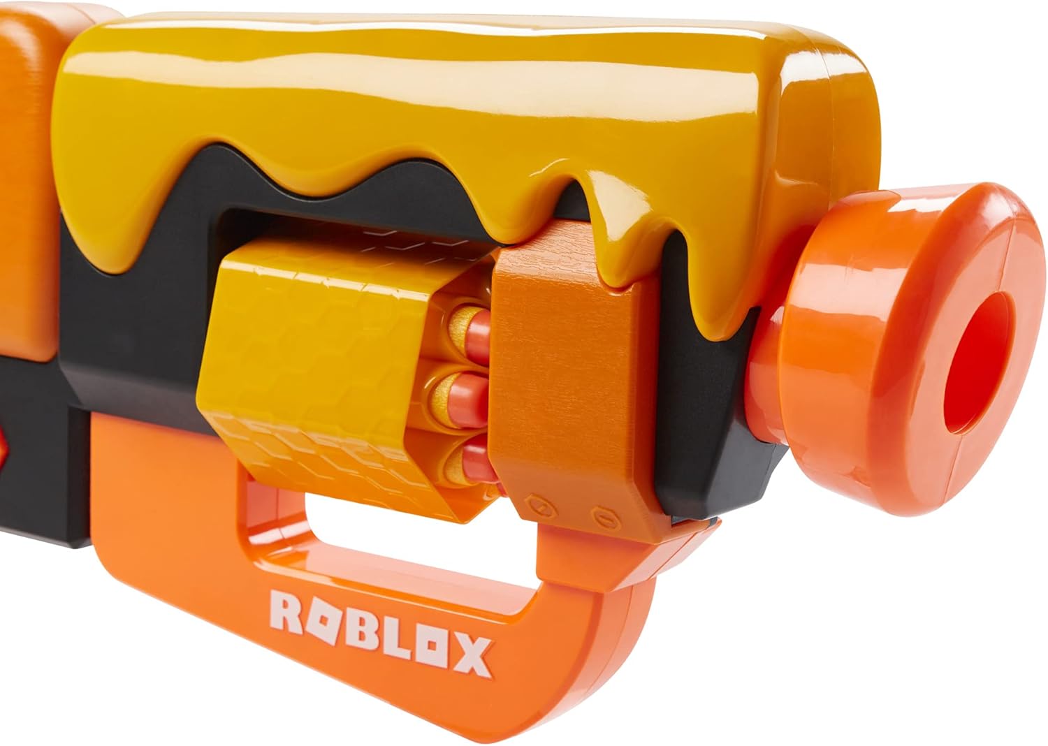 Nerf Roblox Adopt Me! Bees Lever Action Dart Blaster, 8-Dart Rotating Drum, 8 Nerf Elite Darts, Exclusive Virtual Item Code, Indoor & Outdoor Play