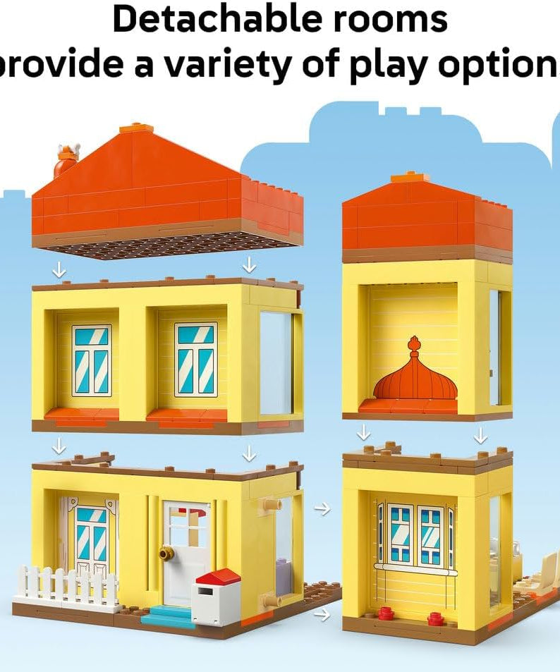 LEGO Bluey: Bluey's Family House Toy - Modular Playset with Multiple Rooms, a Garden, 4 Minifigures & Fun Accessories - Birthday Gift for 4+ Year Old Girls & Boys or TV Show Fans - 11203