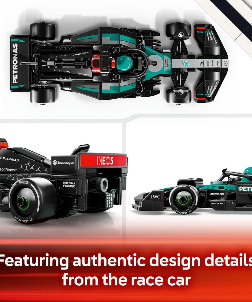LEGO Speed Champions Mercedes-AMG F1 W15 Race Car Toy with a Collectible Formula 1 Driver Minifigure - Model Kits for 10+ Year Old Boys & Girls or Adult Motorsport Fans 77244