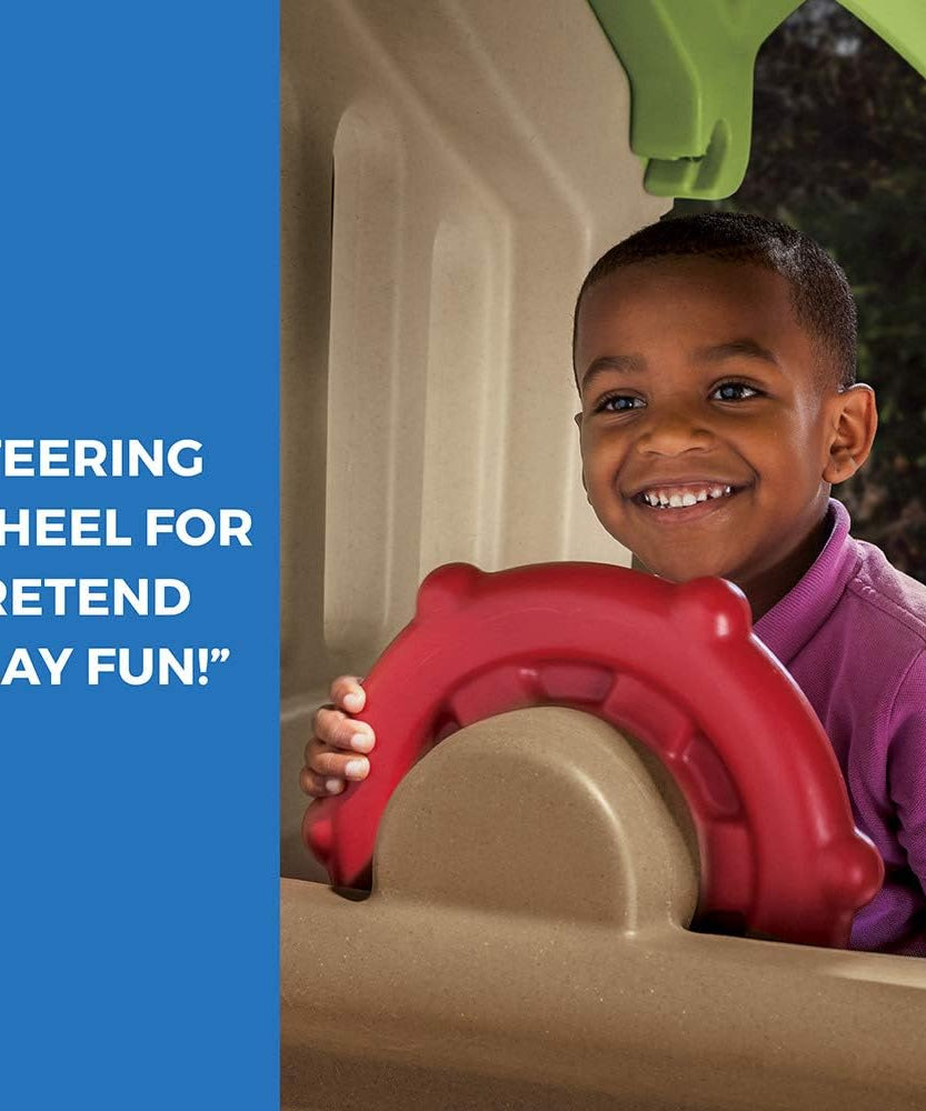 Step2 Play Up Gym Set Refresh, Outdoor Climber, Slide and Swing Set for Kids Ages 3 to 8, Backyard Playhouse Activity Center, Play Sets