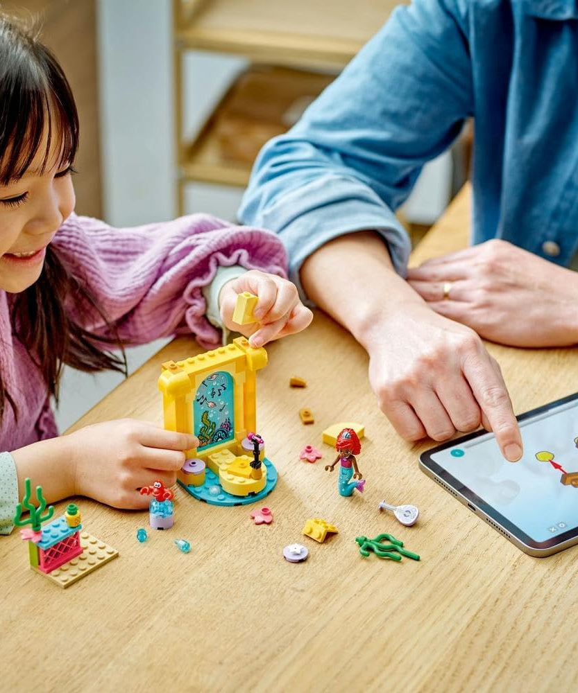 LEGO ǀ Disney Princess Ariel’s Music Stage, Buildable Toy for Kids, with a Mini-Doll Character and Sebastian Animal Figure, Fun Gift Idea for TV Show Fans, 4 Plus Year Old Girls and Boys 43235