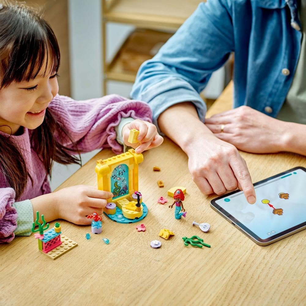 LEGO ǀ Disney Princess Ariel’s Music Stage, Buildable Toy for Kids, with a Mini-Doll Character and Sebastian Animal Figure, Fun Gift Idea for TV Show Fans, 4 Plus Year Old Girls and Boys 43235