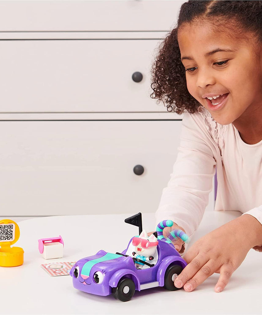 Gabby’s Dollhouse Carlita and Pandy Paws Picnic Set, Interactive Vehicle with Blinking Eyes and Moving Tail, Includes Exclusive Pandy Paws Figure, Picnic Accessories, Surprise Box, Toys for Kids Ages 3+