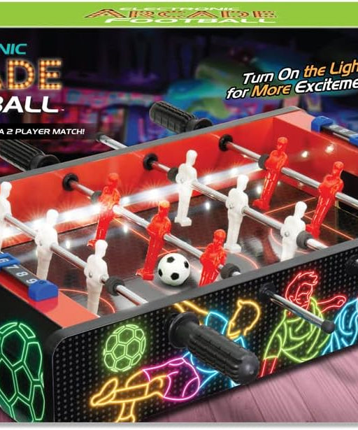 Ambassador Merchant Electronic Arcade Football/Foosball, Black, Wood Material, 3D Players, Smooth Fast Action Surface, Grip Feet, Kids 6-12 Years+  Research the best football tables Spend a few minutes for better results