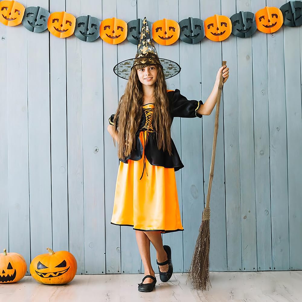 Amscan Straw Broom Witch Accessory, Brown