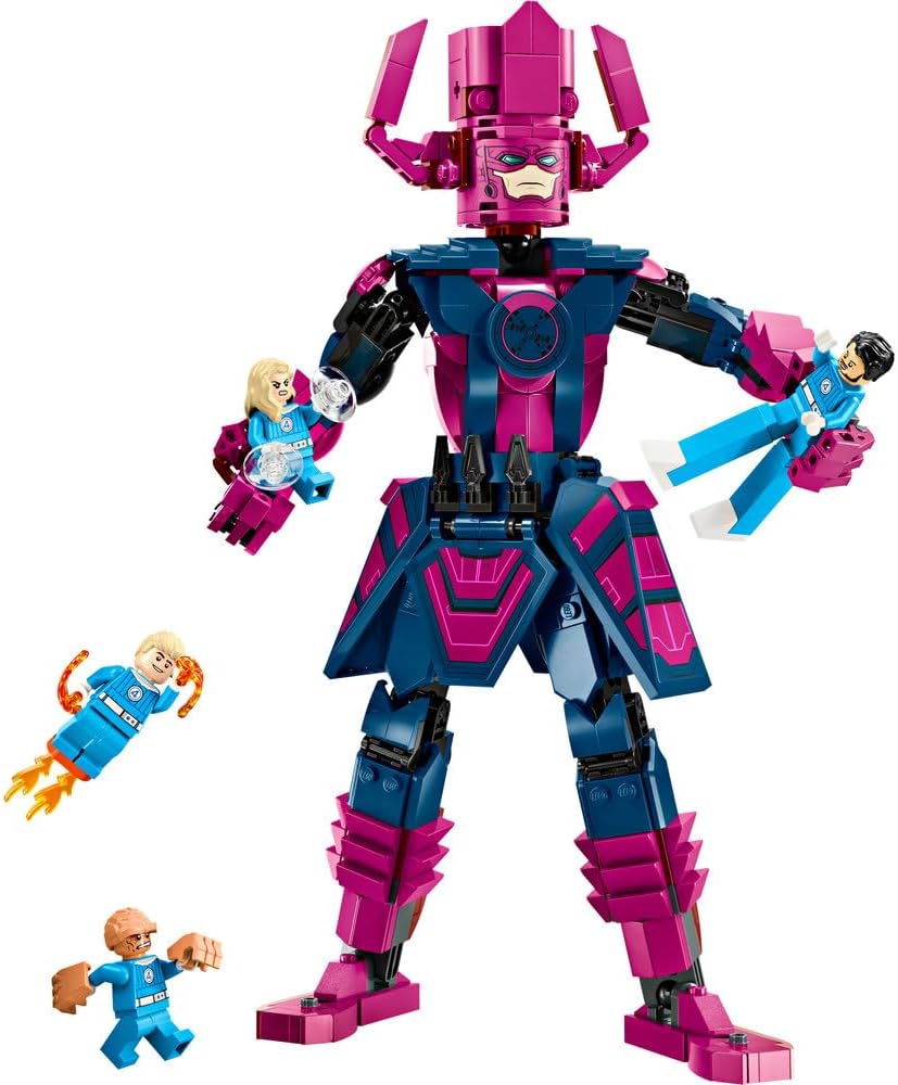 LEGO Marvel Fantastic Four vs. Galactus Construction Figure - Building Toy with Reed Richards, Invisible Woman, The Thing & Human Torch Minifigures - Movie Set for 9+ Year Old Boys & Girls - 76316