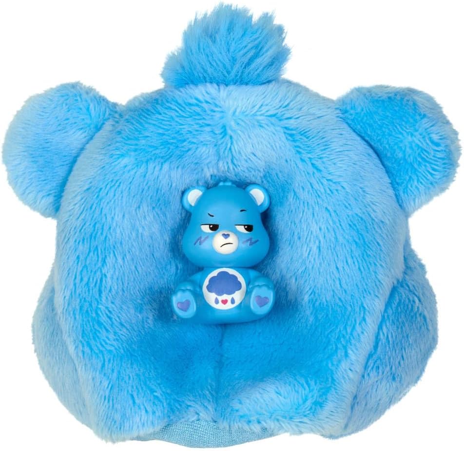 Barbie Cutie Reveal Doll & Accessories, Care Bears Series, Grumpy Bear Plush Costume with 10 Surprises, Color Change & Mini Bear, Fashion Doll for Kids 3+