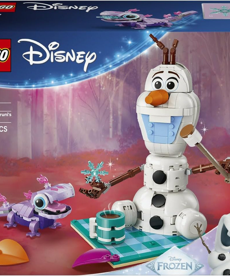 LEGO | Disney Frozen Olaf and Bruni's Picnic Fun Toy - Snowman Figure w/a Picnic Blanket & Accessories - DIY Bedroom Decor - Gift for 7+ Year Old Girls & Fans - 43287