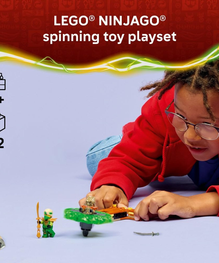LEGO NINJAGO Lloyd vs. Earth Monster Spinner - Ninja Spinning Toy w/a Launcher, Battling Tops & 2 Minifigures - Birthday Gift for 6+ Year Old Boys & Fans - 71850