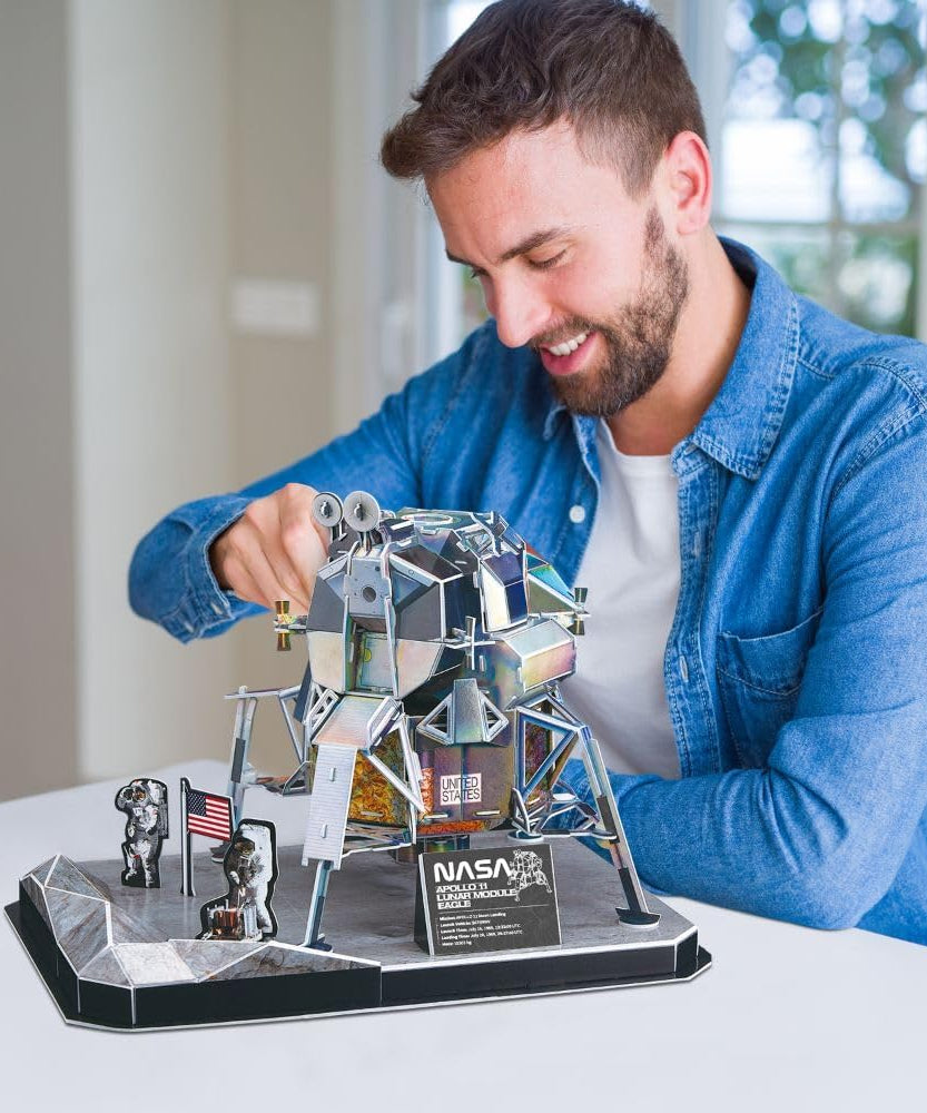 Cubic Fun 3D Puzzle NASA Apollo 11(Lunar Module) Eagle 93 Pieces, For 8 Years+