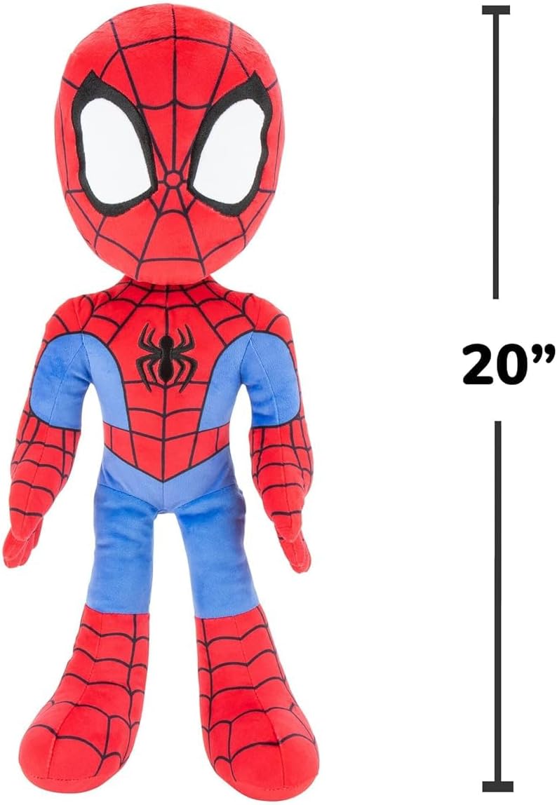 Spidey and His Amazing Friends: Plush Spidey 19-Inch, Cuddle Toy, Marvel Spidey Soft Toy, Huggable, Spiderman Plushies, 2 Years+
