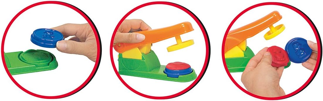 Simba Art & Fun Dough Press, 3 x 50g Modelling Dough with Templates and Knife for Kids 3+