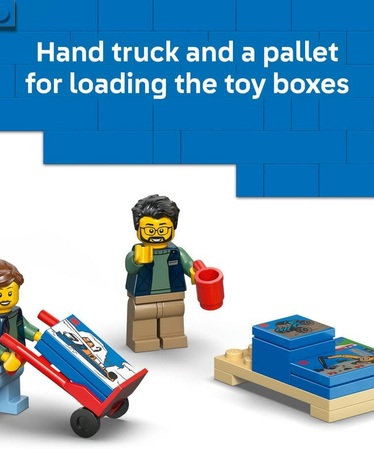 LEGO City The LEGO Van Toy - Delivery Truck Model Building Kit w/ 2 Minifigures, Trolley & Accessories - Birthday Gift Idea for 6+ Year Old Boys - 60500