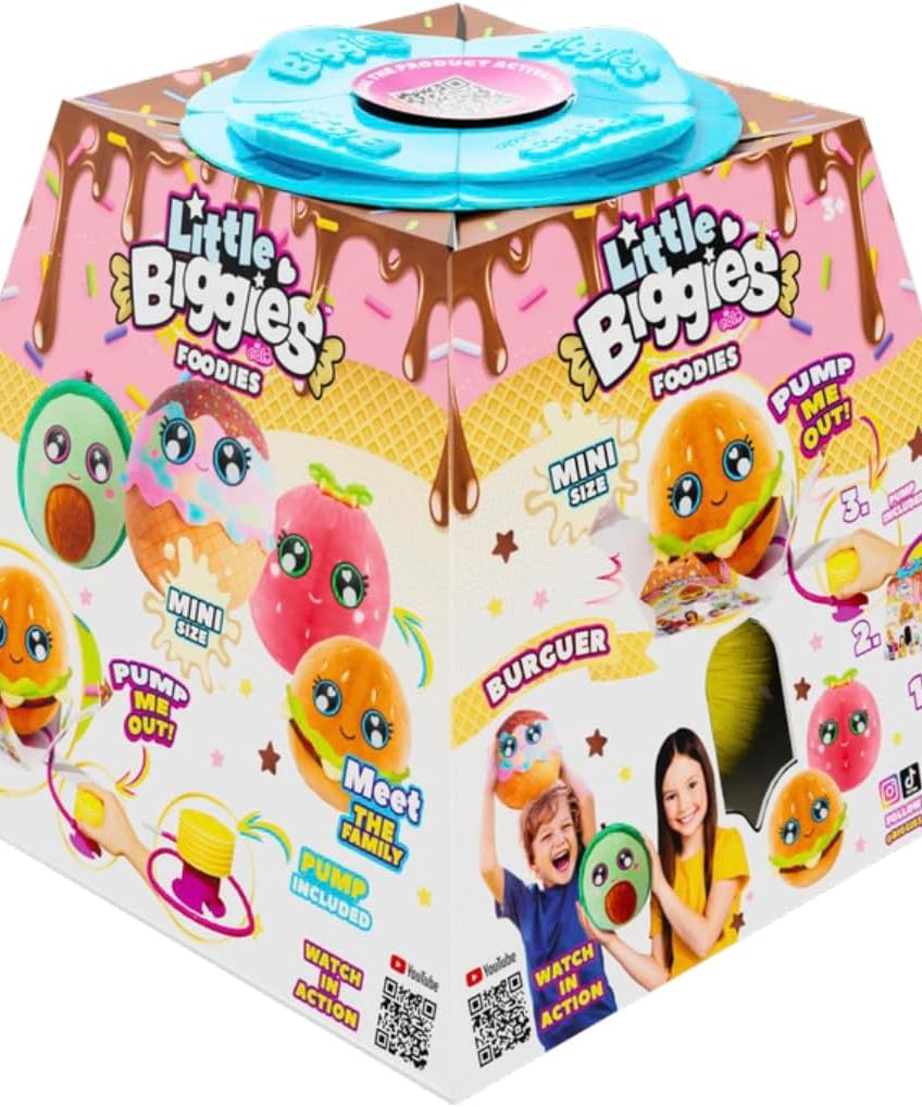 لعبة بيجيز المحشوة القابلة للنفخ على شكل برجر صغير، لعبة محشوة صغيرة قابلة للنمو، شخصية قطيفة ناعمة قابلة لإعادة الاستخدام للأطفال، متعة فك الصندوق التفاعلية، لعبة حيوانات قابلة للتجميع
