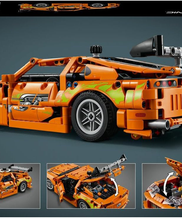 LEGO Technic Fast and Furious Toyota Supra MK4 Toy Car - 6 Cylinder Engine & Opening Doors - Model Kits for 9+ Years Old Boys & Girls or Adult Motorsport Fans - Ramadan Gift Idea - 42204