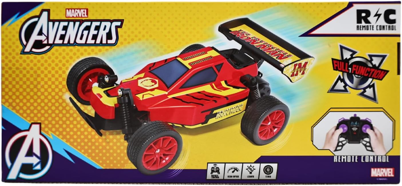 Marvel Iron Man Inferno GT Blazer 2.4 GHz RC Car – Full Function Remote Control Racing Truck with LED Lights, High-Speed Avenger Toy Vehicle for Kids & Collectors, Ages 6+, Official Marvel Merchandise