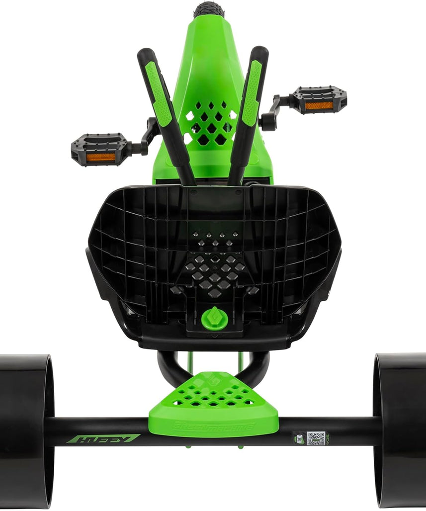 Huffy Green Machine 16 Inch Drift Trike, Pedal Powered Ride On with Dual Stick Steering and Adjustable Seat, Kids Outdoor Spin and Drift Trike, Ages 5Y+